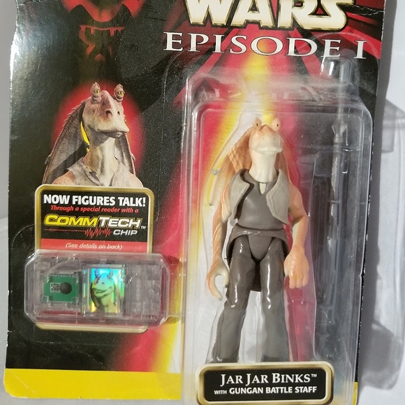 Vintage 1998 Hasbro Star Wars Episode 1 Jar Jar Binks action figure - Picture 2 of 8